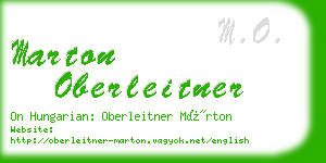 marton oberleitner business card
